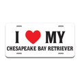 thumbnail image 1 of SignMission A-LP-02-72 Aluminum License Plate - I Love My Chesapeake Bay Retriever, 1 of 1