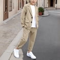 thumbnail image 2 of Odeerbi Toddler Boys Formal Dress Suit Notched Lapel Blazer Jacket + Suit Pants Summer Outfits Set, 2 of 9