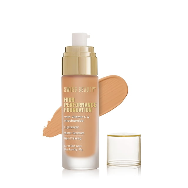 Swiss Beauty High Performance Foundation,55gm ( Sun Beige )