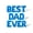 Blue, variant on Floating Away Balloon Company BEST DAD EVER Letter Balloon Banner, Foil Mylar, 16"