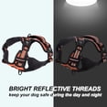 thumbnail image 4 of Arnés para perro, collar para perro, correa para perro, chaleco de tiro ajustable para arnés reflectante para perro Naranja (L), 4 of 5