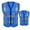 Blue, variant on Toptie 2-Pack White Safety Vest, Incident Command Vest with 5 Pockets and High Visibility 2" Reflective Strips-White-M