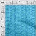 thumbnail image 2 of oneOone Silk Tabby Turquoise Blue Fabric Geometric Dress Material Fabric Print Fabric By The Yard 42 Inch Wide, 2 of 5