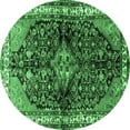 thumbnail image 1 of Ahgly Company Indoor Round Persian Emerald Green Traditional Area Rugs, 8' Round, 1 of 4
