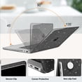 thumbnail image 3 of Mosiso Case for MacBook Pro 16 inch Case 2025-2021 M4 M3 M2 M1 A3403 A3186 A2991 A2780 A2485 Pro Max, Sparkly Glitter Hard Shell&Keyboard Cover&Screen Film&Type C, Black, 3 of 7