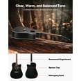 thumbnail image 2 of VEVOR 41 in Cutway Acoustic Guitar Beginner Bundle with Gig Bag for Adult Solo Black, 2 of 9