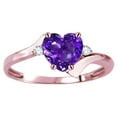 thumbnail image 3 of Original Star K� Heart Shape 6mm Genuine Amethyst bypass Ring, 3 of 9