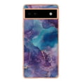 thumbnail image 3 of Nalacover for Google Pixel 6A Marble Pattern Slim Case Compatible with MagSafe Wireless Charging, Soft Silicone/TPU Shockproof Non-Yellowing Lightweight Protective Cover for Google Pixel 6A, Purple, 3 of 6