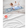 thumbnail image 4 of Blue Boho Yoga Towel for Hot Yoga Non Slip, Farmhouse Bohemian Medallion Oriental Flower Yoga Mat Towel Absorbent Yoga Sweat Towels Microfiber Hot Yoga Blanket for Bikram Pilates 26"x70", 4 of 7