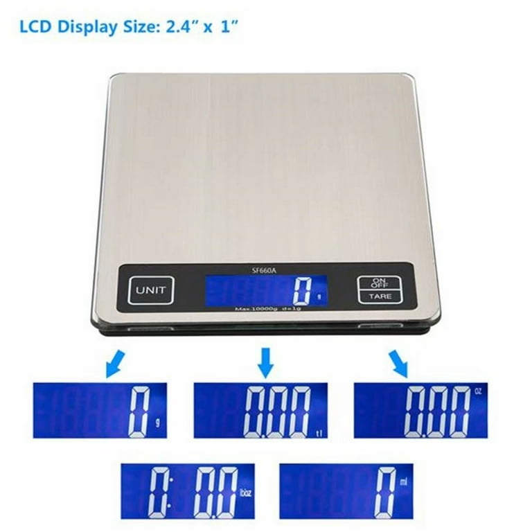 Geekclick Food Scale Digital Kitchen Scale g/ml/lb:oz Portion Control Meal  Prep