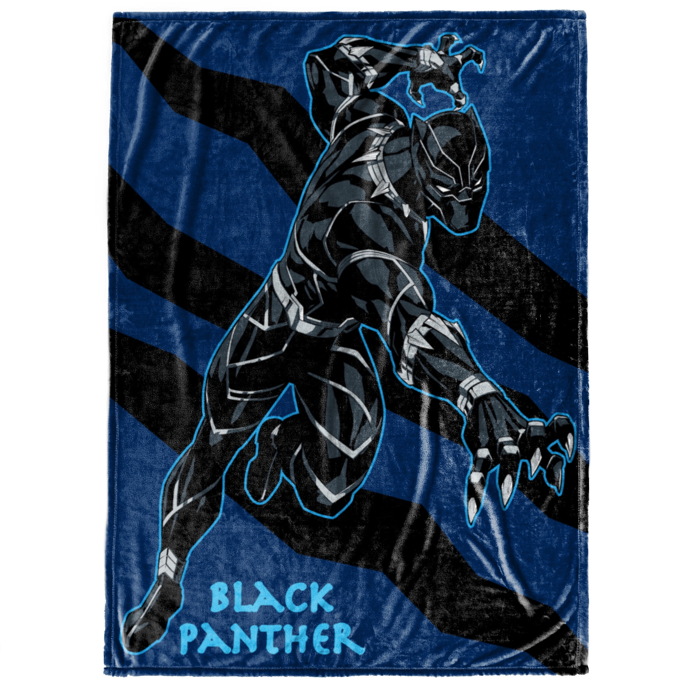 Black Panther King of Wakanda Kids Throw, 46 x 60, Microfiber, Black, Marvel