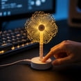 thumbnail image 4 of Small Table Lamp Flower Shaped Usb Powered Decorative Bedroom Night Light, 4 of 7