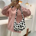 thumbnail image 1 of Bolso informal con estampado de vaca, bandolera de hombro para mujer, bolso de mano con bolas de masa hervida Tmvgtek Para estrenar, 1 of 9