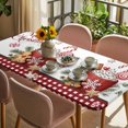 thumbnail image 3 of Merry Christmas Table Cloths for 6 Foot Rectangle Tables, Ice Cream Snowflakes Candy Pine Needles Patio Waterproof Elastic Fitted Tablecloths, Washable Rectangular Table Cover for Camping, 3 of 8