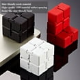 thumbnail image 2 of Premium Metal Infinity Cube Portable Decompression Toy Black, 2 of 5