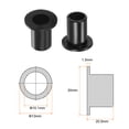thumbnail image 2 of Uxcell 10.1mmx13mmx20.5mm Flanged Sleeve Bearings Nylon Bushings, Black 4 Pack, 2 of 5