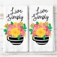 thumbnail image 3 of Ritz Live Simply Kitchen Towels  Multi-Color Dishtowels 2 Piece Bright Flowers in Cup, 3 of 6