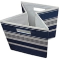 thumbnail image 2 of Better Homes & Gardens Fabric Cube Storage Bins (12.75" x 12.75"), Indigo Stripe, 2 Pack, 2 of 5