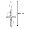 thumbnail image 2 of Boucles d'Oreilles Femmes Argentées Incommensurables de Dieu Boucles d'Oreilles Pendantes pour Femmes Filles, 2 of 4