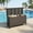 Brown rattan, variant on 120 Gallon Outdoor Storage Box – Waterproof PE Wicker Rattan Patio Chest with Steel Frame – Extra Large Weather-Resistant Deck Bin for Cushions, Garden Tools, Pool Toys – Gray
