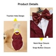 thumbnail image 2 of Harikaji Small Dog Tuxedo Suit with Bow, Dog Wedding Formal Suit with Leash Hole, Dog Festival Costume Coat Prince Gentleman Clothes for Small Medium DogsRed M:Chest Girth 15.7",Weight 6-8LB, 2 of 7