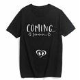 thumbnail image 1 of Camiseta para Mujer Próximamente - Regalo para Mamá Embarazada - Playera de Nueva Mamá - Tops Casuales de Verano Manga Corta Negro Talla X-L, 1 of 5