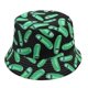 thumbnail image 1 of Sombrero de pescador reversible unisex con estampado de doble cara, negro Feliz Sencillez, 1 of 3