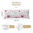 thumbnail image 3 of Naloa Lilies Flowers Body Pillow Cover, Pillowcases with Hidden Zipper Breathable Long Pillow Case (Pillows are not included,20x54 inch), 3 of 7