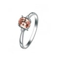 thumbnail image 2 of Three Stone Trilogy 1.25 Carat Morganite and Diamond Engagement Ring in 14k White Gold morganite and diamond engagement ring, 2 of 2