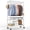 White Rods, variant on Heavy Duty Rolling Garment Rack 3 Tiers Adjustable Wire Shelving Clothes Rack with Rods and Side Hooks, Storage Closet Clothing Rack with Wheels White 15.7" D x 29.5" W x 74.5" H