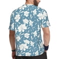 thumbnail image 2 of Wukai Lilies Flowers Print Men's Short-Sleeved Mesh T-Shirt,Quick-Dry Short Sleeve Workout T-Shirt-Large, 2 of 8