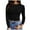 A-Black250, variant on XIAOCHA Women's Fitted Long Sleeve Crewneck T-Shirt Stretch Ribbed Casual Basic Top