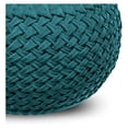 thumbnail image 5 of Exlonjet Grafton 20 Inch Transitional Round Pouf in Teal Velvet Fabric, For the Living Room, Bedroom and, 5 of 7