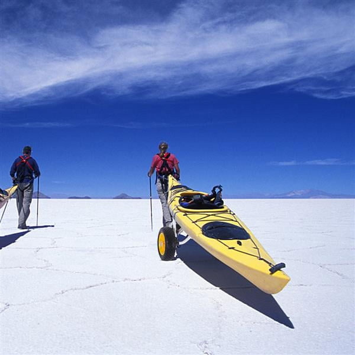 Kayak Cart Canoe Dolly Fishing Kayak Accessories Carrier Foldable Paddle Board Trolley Boat Trailer Transport with NO-Flat