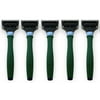 5 Pack NEW Harry's Men's 5-Blade Manual Razor Handle and Razor Blade Refills, each (Forest Green)