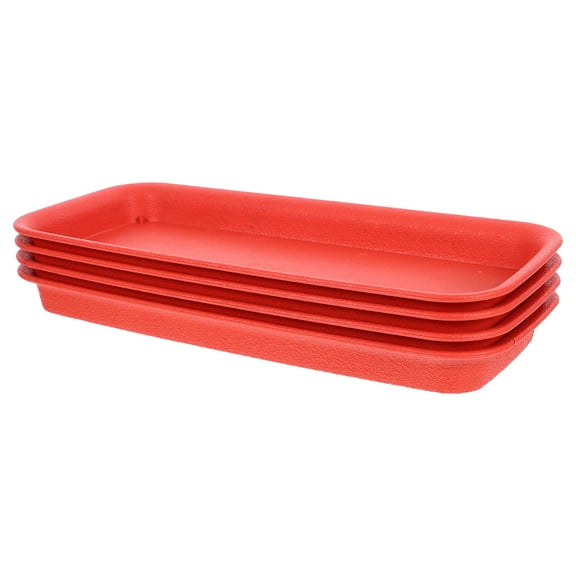 MLINS 4pcs Rectangular Water Tray For Potted Plants Plant Drip Trays Flower Pot Trays Plant Tray Under Plant Water Tray Garden Plant Saucer