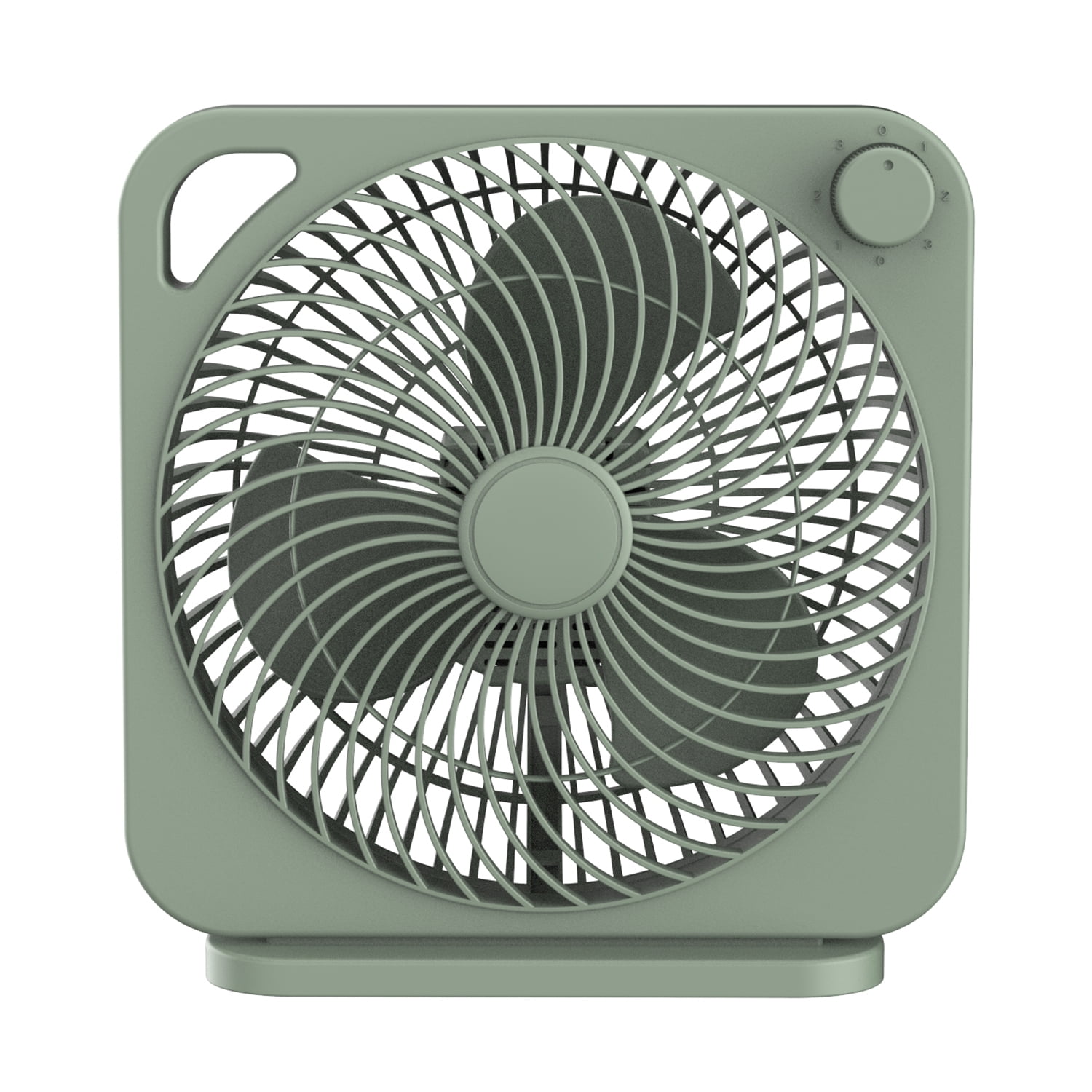 (2 pack) Mainstays New Style 9 inch Box Indoor Comfort Personal AC Electric Fan, 3 Speeds, Green River