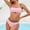 Pink, variant on BONIXOOM Swimsuit Coverup For Women Tankini Elastic Solid Bikinis Bikini Summer Swimwears on Clearance Pink Size 12