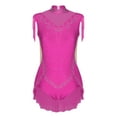 thumbnail image 3 of Alvivi Girls Sequins Rhinestone Dance Leotard Tutu Dress Gymnastics Bodysuit Ice Figure Skating Ballet Unitard Hot Pink 10, 3 of 5