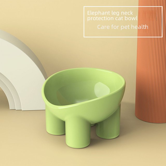Cuenco para mascotas con protección para el cuello con forma de pata de elefante, cuenco para gatos, cuenco antigolpes para perros, cuenco de plástico para alimentación, cuenco para agua, cuenco para