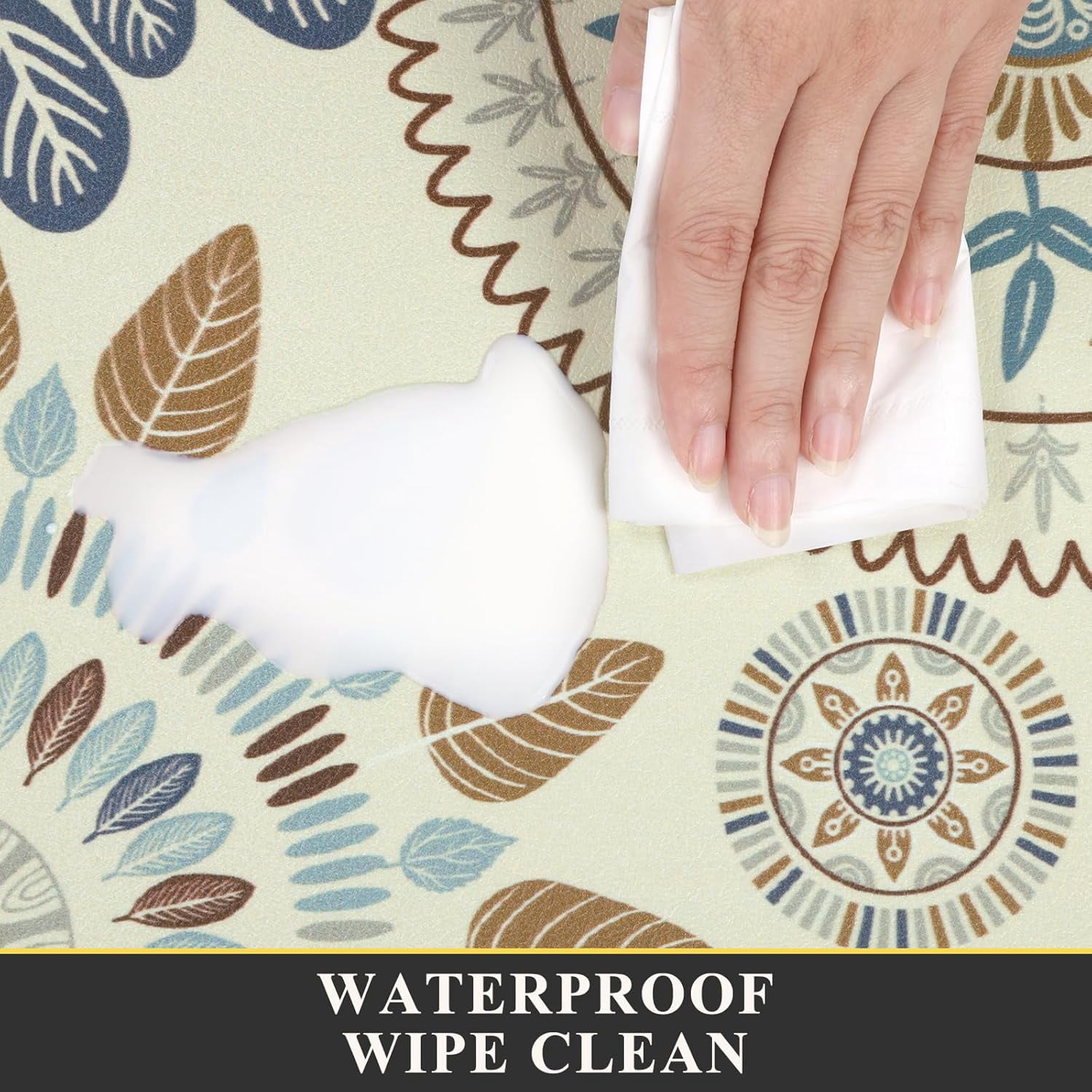 Boho Kitchen Rugs Set of 2 Anti Fatigue Mats for Kitchen Floor Cushioned Kitchen Rugs and Mats Non Skid Waterproof Kitchen Runner Comfort Standing Mat