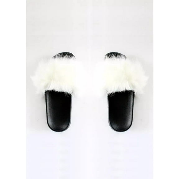 Faux Fur Slides