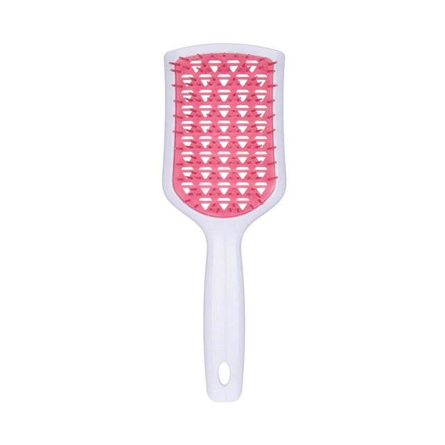 Cepillo desenredante para cabello rizado para hombres y mujeres, portátil, profesional, para peinar. Blanco
