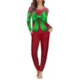 thumbnail image 1 of Pijama informal de manga larga para mujer, conjunto de ropa de dormir de dos piezas, Jersey acogedor, ropa de noche para mujer, regalos de navidad, 1 of 4