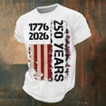 thumbnail image 2 of YANGXINX Men's American Flag T Shirts Patriotic Commemorative 4th of July Short Sleeve Crewneck Tops Summer Stylish Loose Fit Workout Tees, 2 of 3