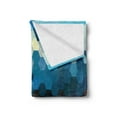 thumbnail image 2 of Geometric Soft Flannel Fleece Throw Blanket, Modern Hexagonal Fractal Puzzle Defocus Blurry Winter Landscape, Cozy Plush for Indoor and Outdoor Use, 70" x 90", Multicolor, by Ambesonne, 2 of 5