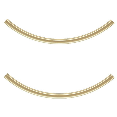 - 14K Gold Filled Long Curved Noodle Tube Beads 40mm x 2mm (2)
