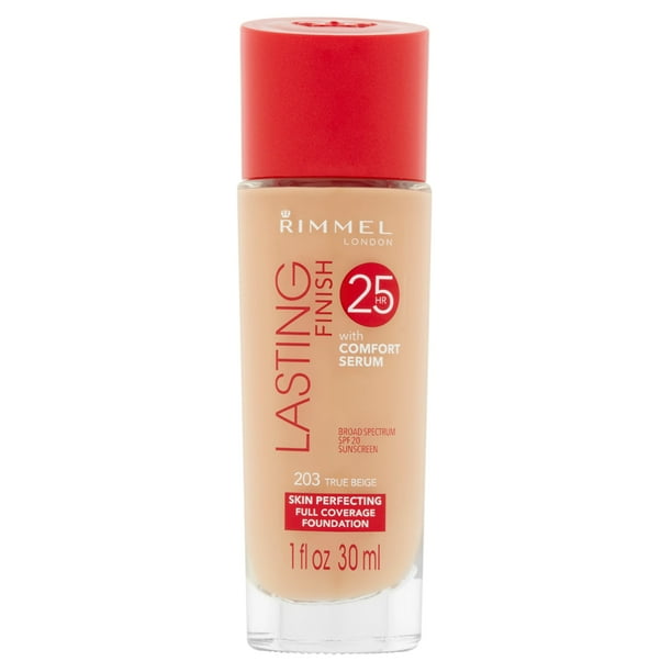 Rimmel Lasting Finish Foundation with Comfort Serum, True Beige 203