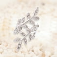 thumbnail image 3 of Anvazise 1Pc Women Punk Charm Leaf Shape Rhinestone Ear Cuff Clip Earring Jewelry for Party Shopping Golden, 3 of 12