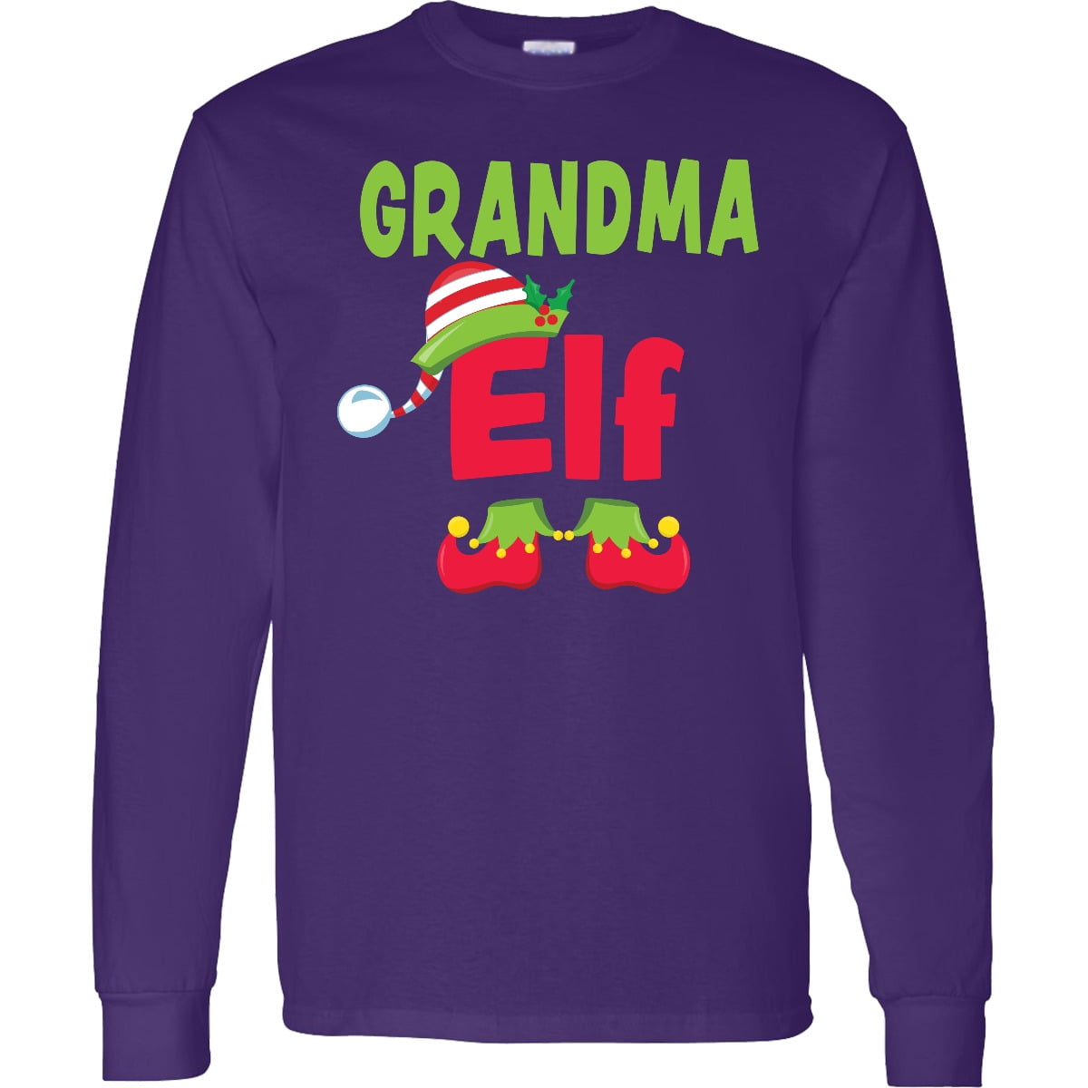 Inktastic Christmas Grandma Elf Long Sleeve T-Shirt